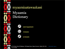 Tablet Screenshot of myaamiadictionary.org